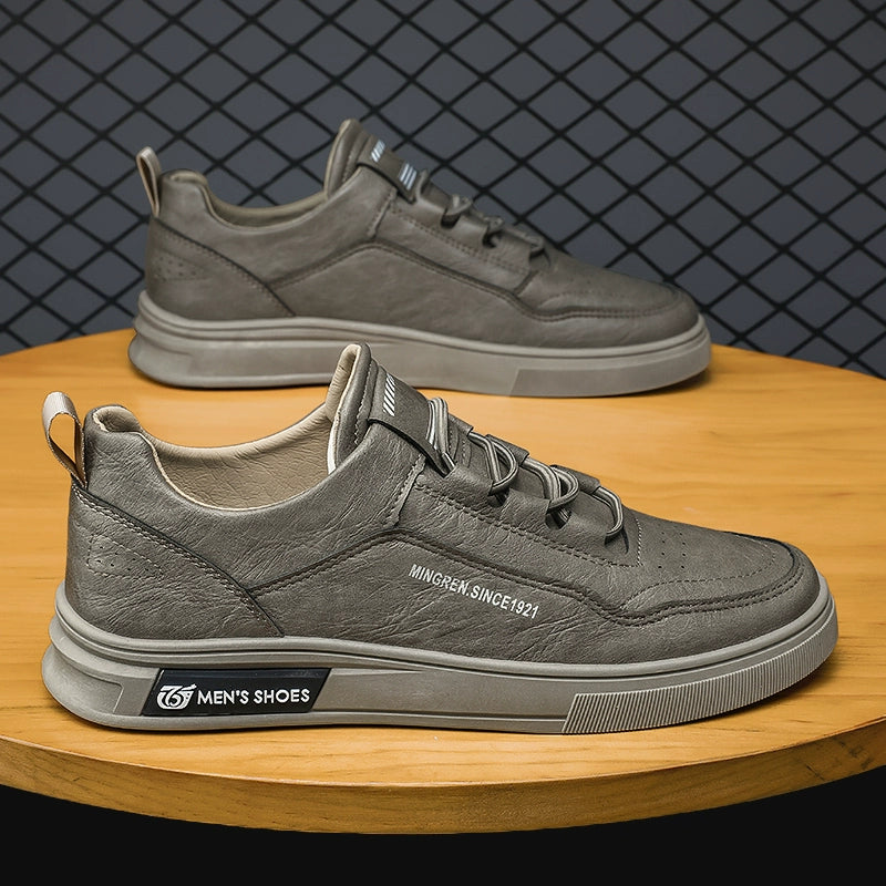 Autumn Men's Shoes Black Labor Protection Work Board Shoes Soft Bottom Non Slip Men's Kitchen Oil-Proof Leisure at Work Leather Shoes Waterproof
