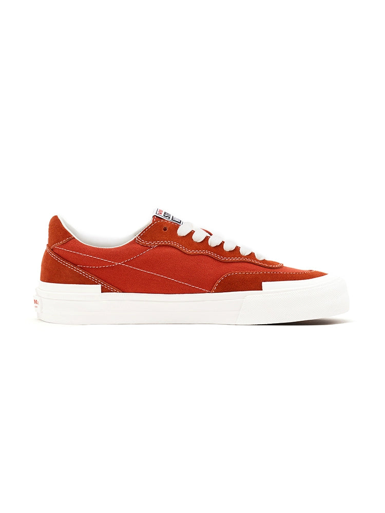 Vision Flat Top Red Grapefruit Color Low Ankle Suede Canvas Shoes Men and Women Street Sports Skateboard Shoes