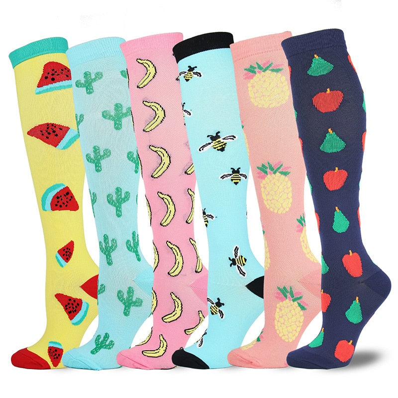 Compression Socks for Women&Men Circulation 5/6/7 Pairs 15-20 MmHg Best Fit for Varicose Veins Athletic Travel Running Cycling