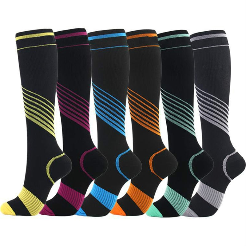 Compression Socks for Women&Men Circulation 5/6/7 Pairs 15-20 MmHg Best Fit for Varicose Veins Athletic Travel Running Cycling