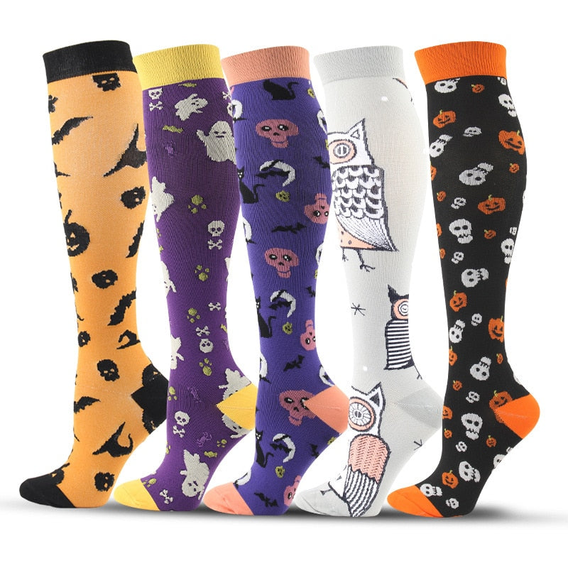 Compression Socks for Women&Men Circulation 5/6/7 Pairs 15-20 MmHg Best Fit for Varicose Veins Athletic Travel Running Cycling