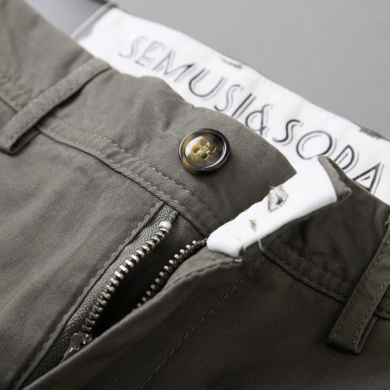 Smart Black Pants Men Clothing Business Office Cotton Straight Suit Pants Men Trousers Casual Flat 2023 Spring Autumn New