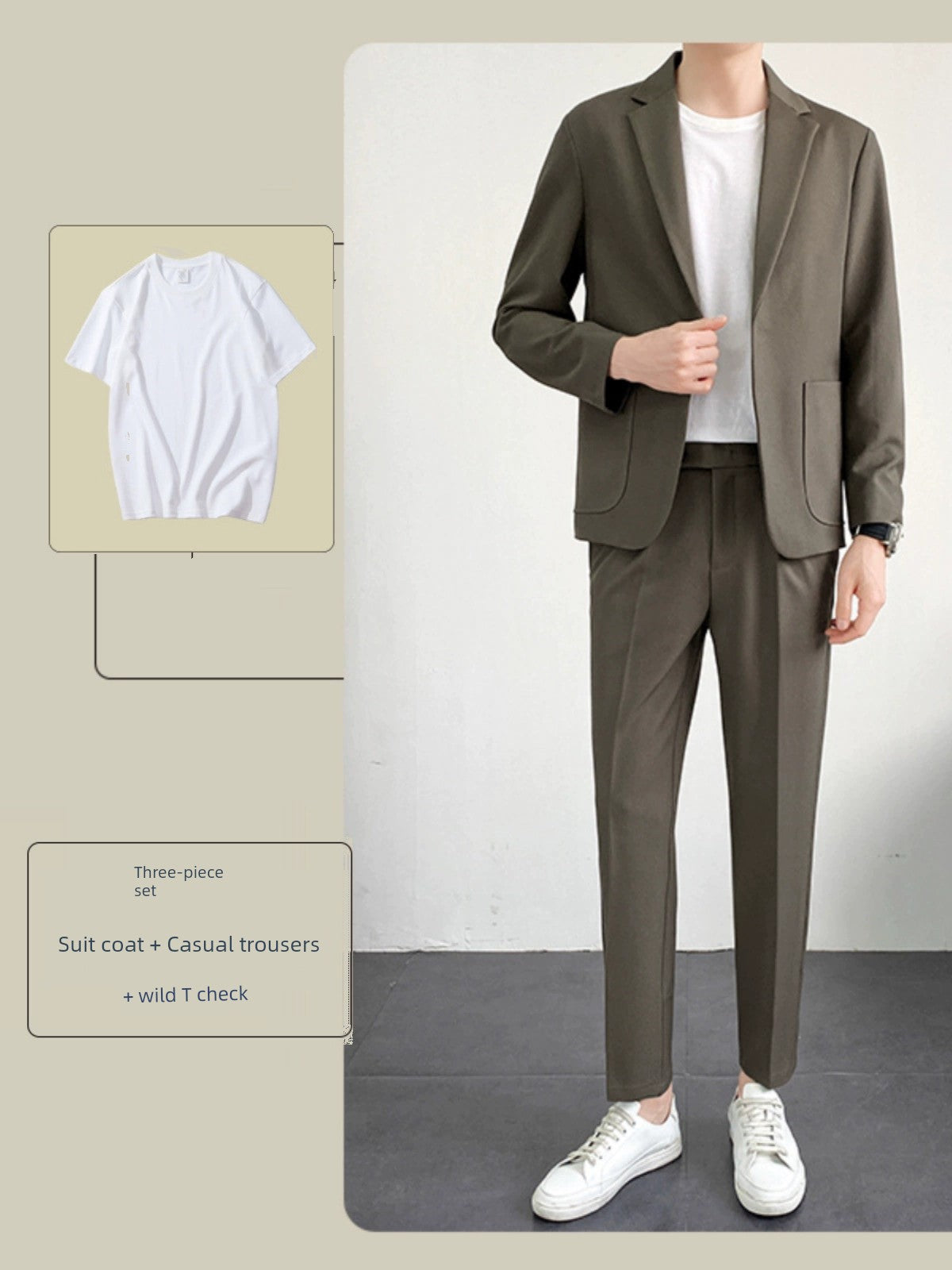 Spring and Autumn T-shirt Fancy Three-Piece Set Leisure Suit