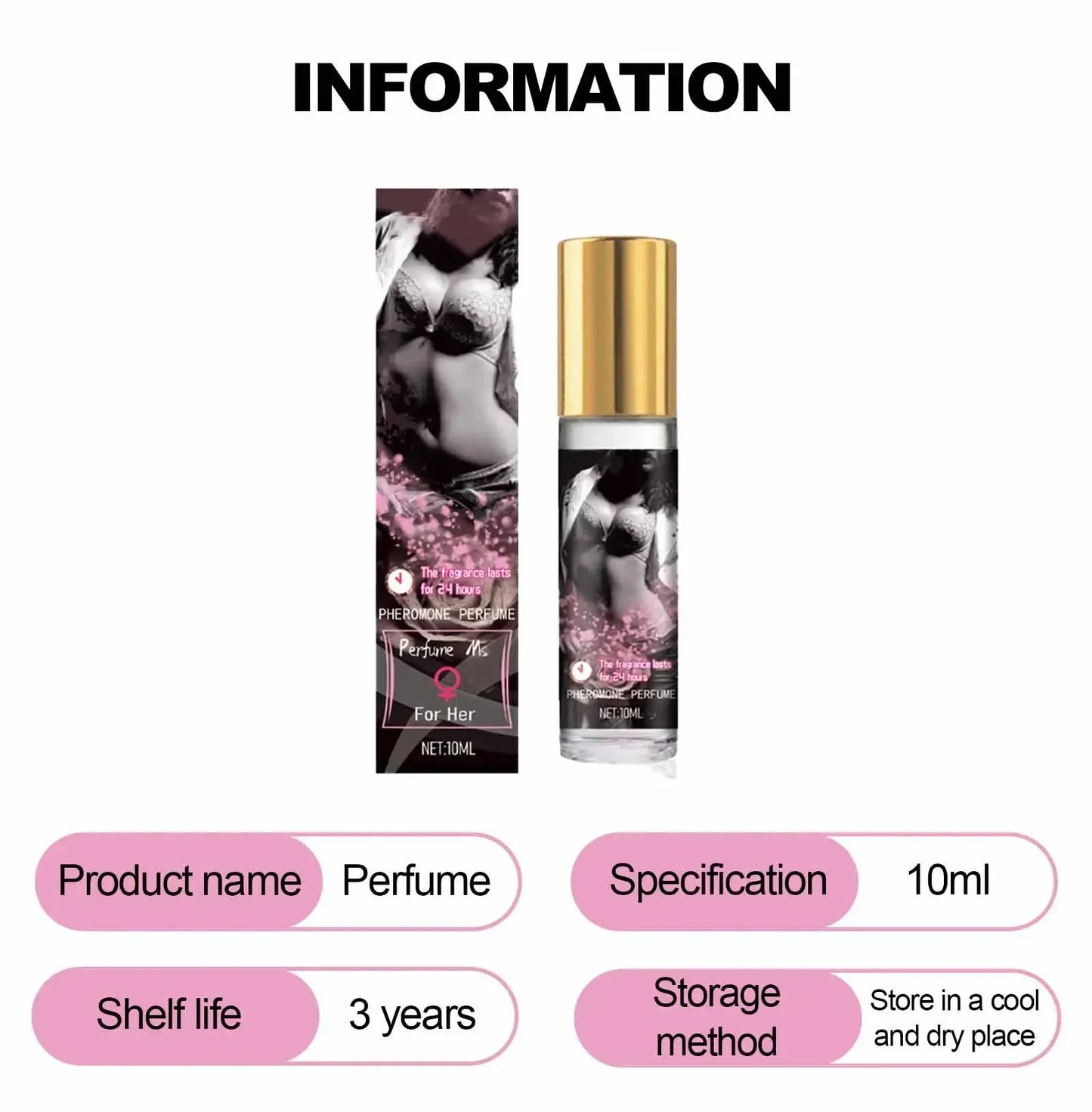 Sexy Pheromone Perfume Roll On Pheromone Perfume For Women to Attract Men Infused Essential Oil Cologne Perfume