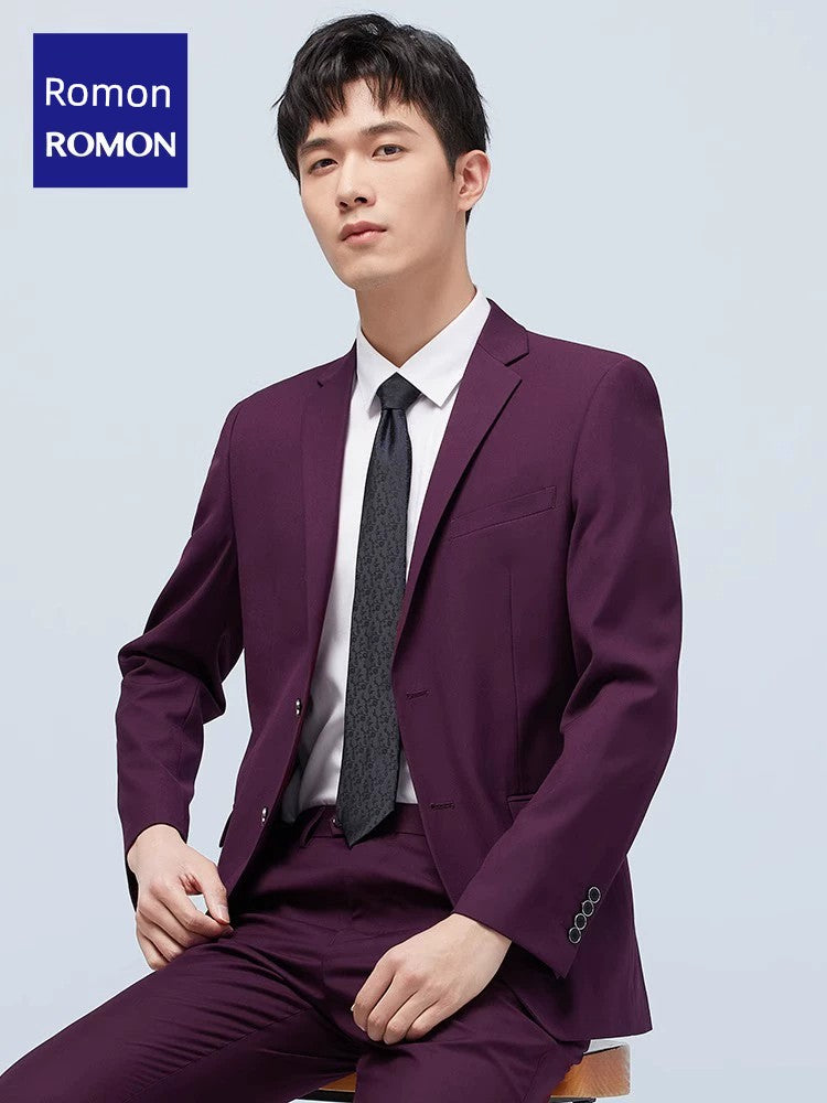 Romon All-Matching Work Clothes Young and Middle-aged Men Leisure Suit