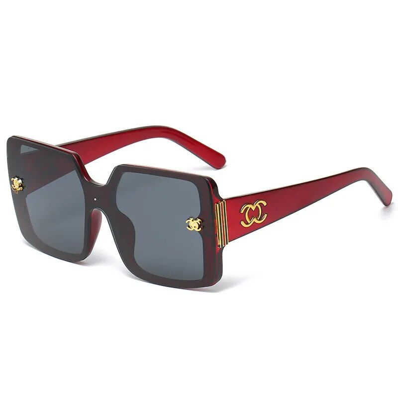 Vintage Oversized Luxury Brand Designer Sunglasses Women Glasses Driving Glasses UV400 Famale Gradient Shades Oculos De Sol