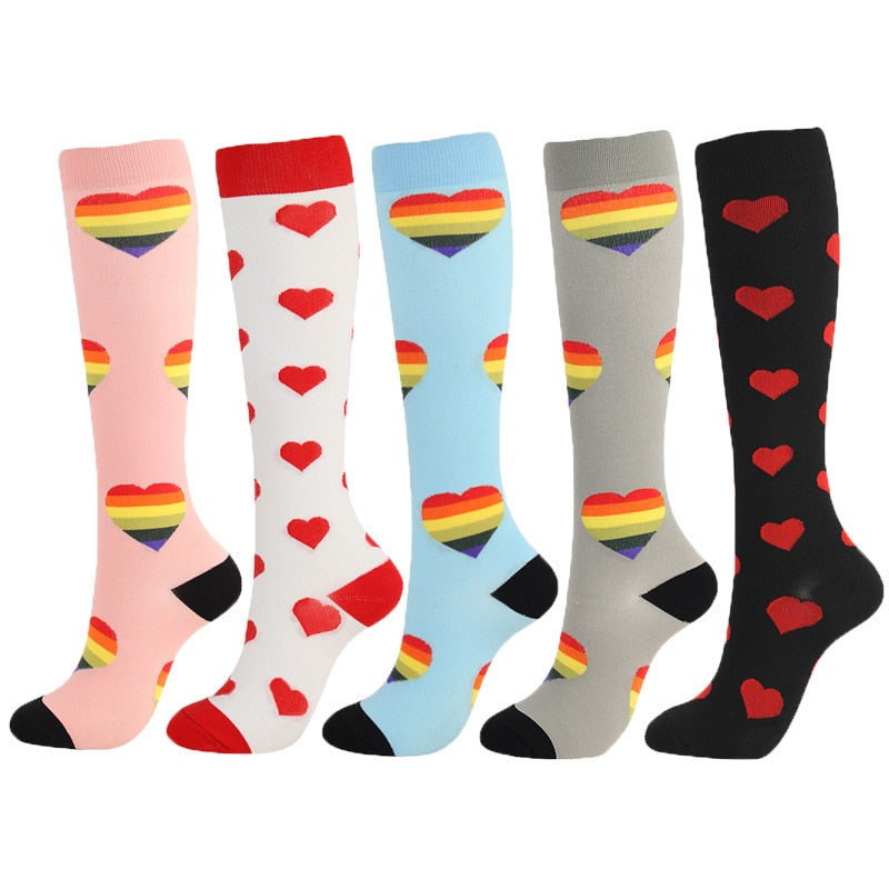 Compression Socks for Women&Men Circulation 5/6/7 Pairs 15-20 MmHg Best Fit for Varicose Veins Athletic Travel Running Cycling
