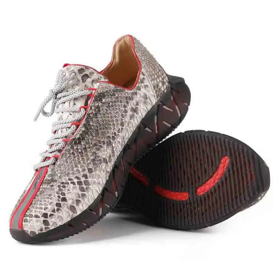 Siriks Spring Real Snakeskin Sports Shoes Male Python Sneaker Luxury Brand Running Shoes 2022 Autumn Non-slip Fitness Shoe