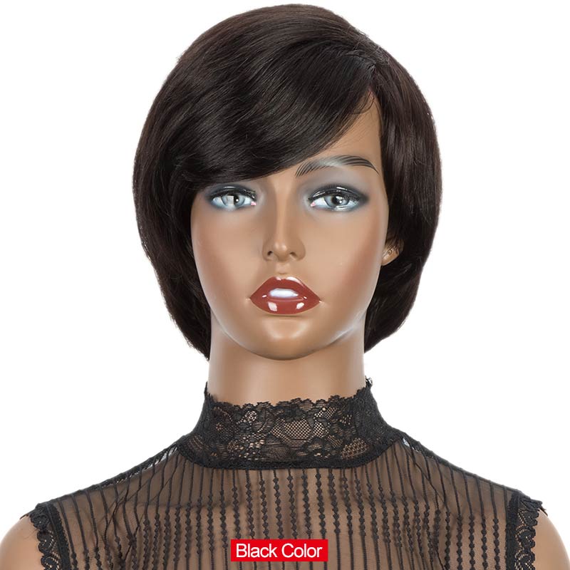 Rebecca Pixie Hair Straight Hair Short Cut Wig Human Hair Full Wig Brazilian Human Hair Wigs For Black Women Blonde Cheap Wig