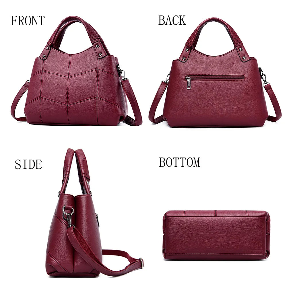 2022 Luxury Handbags Women Bags Designer Brand Sac A Main Female Leather Top-handle Shoulder Bag Bolsas Vintage Hand Bag Ladies