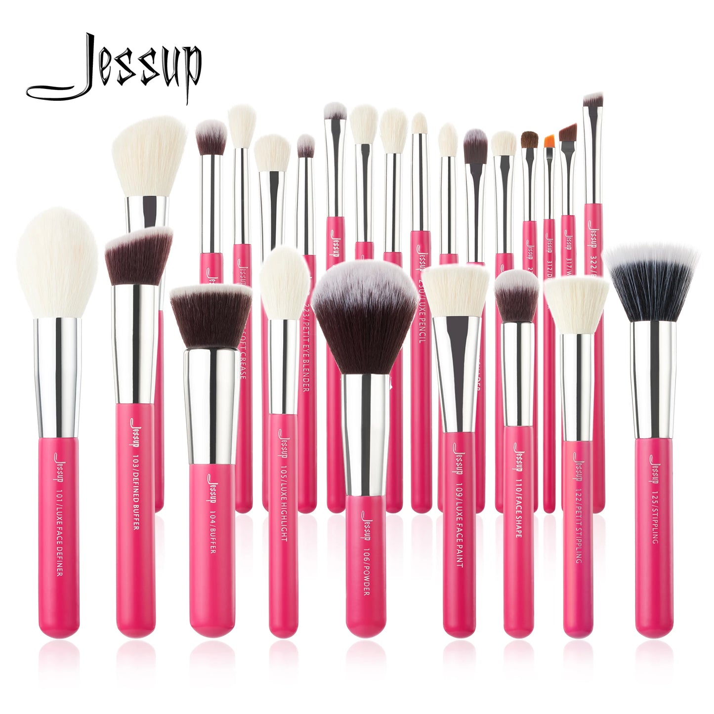 Jessup Makeup brushes set ,25pcs Make up Brush Professional ,Natural-Synthetic Foundation Powder Blending Eyeshadow T195