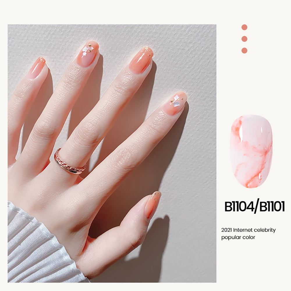 MAYCHAO Blossom Gel Nail Art Transparent Blossom Nail Polish Blooming Smook Effect Flower Gel Polish Soak off UV Nail Glue Gel