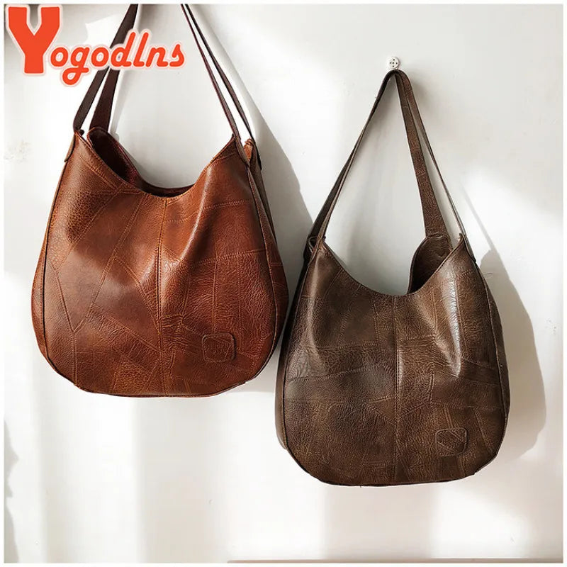 Yogodlns Vintage Women Hand Bag Designers Luxury Handbags Women Shoulder Tote Female Top-handle Bags Fashion Brand