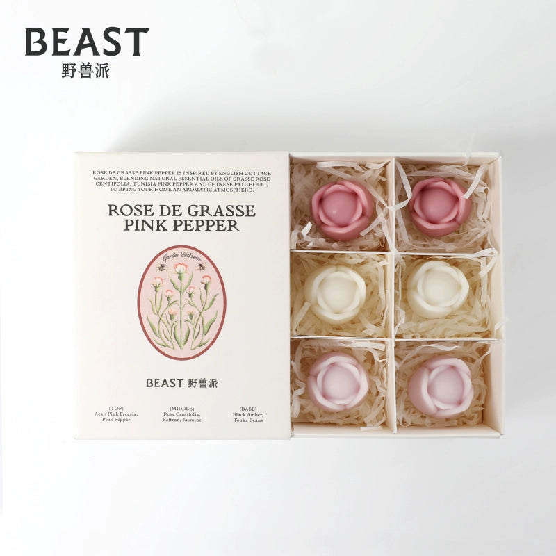 TheBeast THEBEAST Thousand Leaf Rose and Pink Pepper Shape Wax Block Combination Wedding Birthday Gift