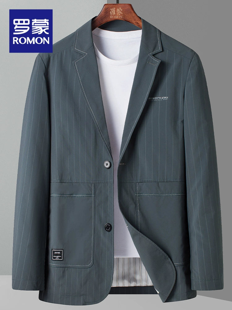 Romon Straight down Autumn Simplicity Lapel Men's Jacket