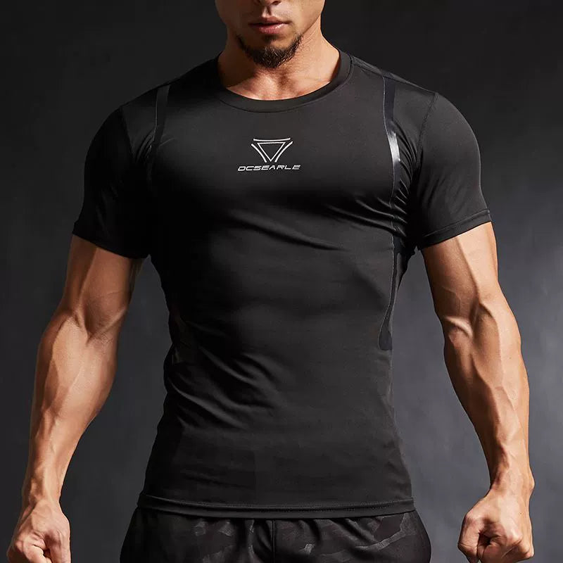 Bodysuit Men's Short-Sleeved Long-Sleeved Fitness Swimming Top Basketball Sports T-shirt Quick-Drying Brother Training Corset