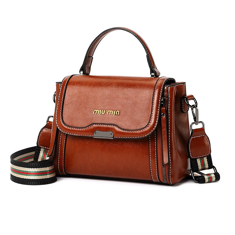 Brand Genuine Leather Women's Hand-Carrying Casual Shoulder Bag