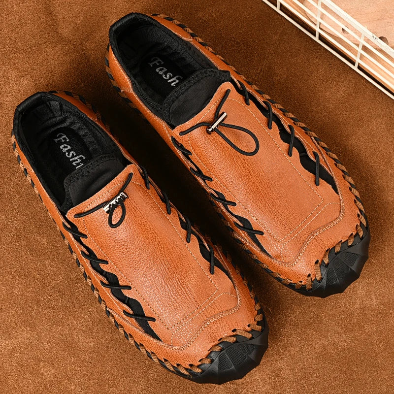 Classic Leather Shoes Men loafers Casual Sneakers Handmade Outdoor Men Shoes Leather Hot Sale Casual Wallking Footwear