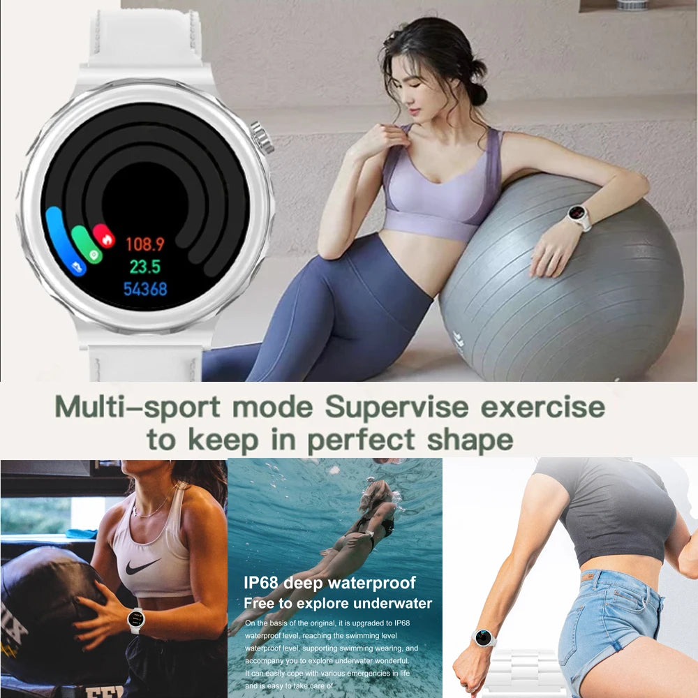 Bluetooth Call Smart Watch Women 1.32 inch 390*390 HD Screen Ladies Smartwatch Heart Rate Blood Pressure Monitor Women's Watches