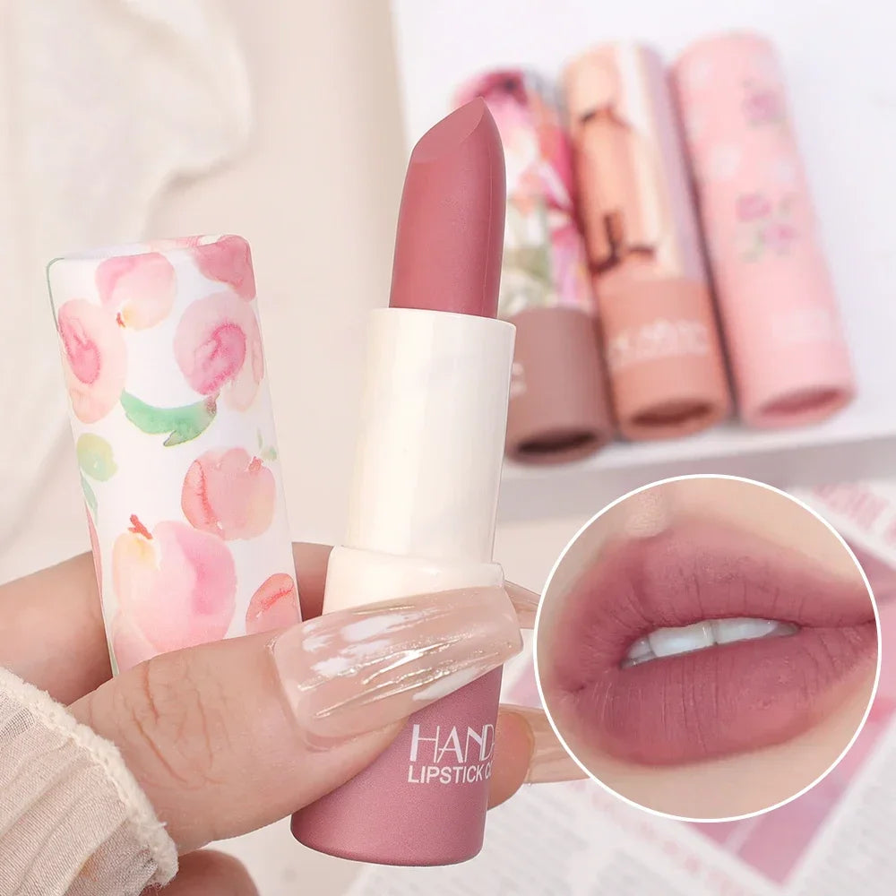 Nude Matte Velvet Lipstick 8 Colors Waterproof Long Lasting Not Fading Sexy Red Pink Lipsticks Non-Stick Cup Lip Makeup Cosmetic