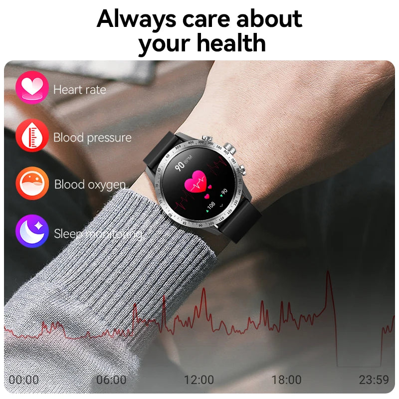 LIGE 1.28 inch AMOLED Screen Smart Watch For Women Wireless Call Connect Phone Health Monitor Waterproof Sport Ladies Smartwatch