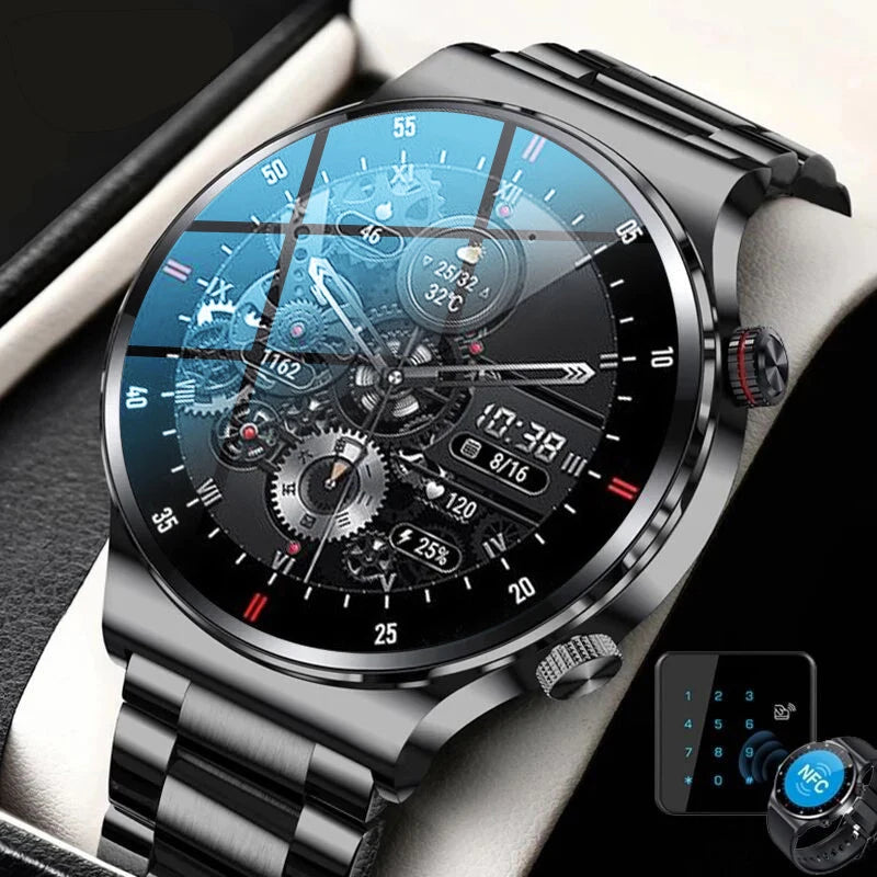 2023 Luxury Smart Watches Men NFC BT Call Fitness Waterproof Sports Wrist Intelligent Smartwatches for Women Kids Xiaomi Huawei