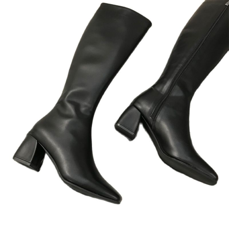 Cheapest Women's Boots Square Toe Chunky Heel  Knee-high Boots