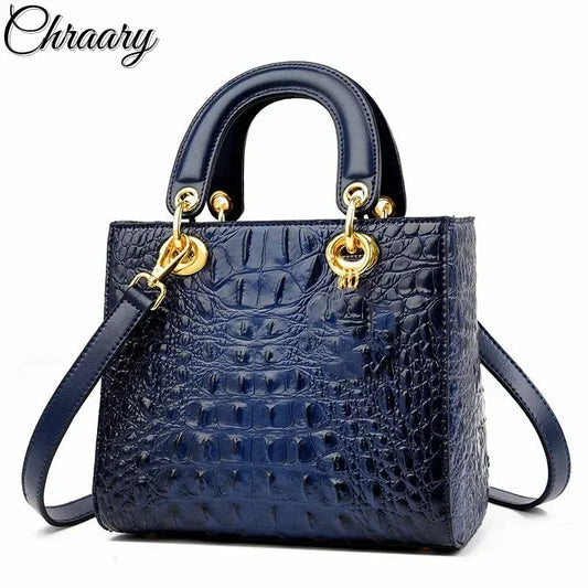 2024 High Quality Luxury Brand Designer PU Leather Shoulder Bag Women Hand Bags Crocodile Purses Ladies Messenger Handbag Totes