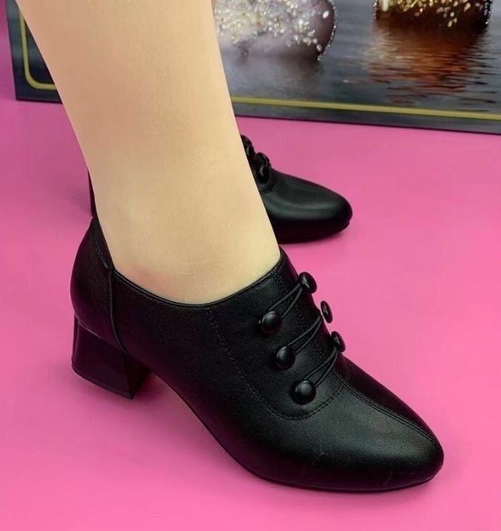 Cresfimix Botas Femininas Women Cute Sweet High Quality Square Heel Short Ankle Boots Lady Casual Street Winter Heel Shoes A790B