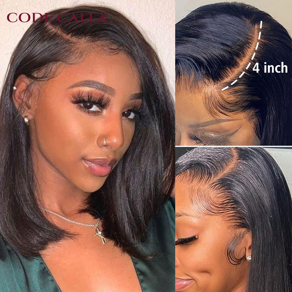 Lolita Bob Wig Lace Front Human Hair Wigs Brazilian Short Bob Wig PrePlucked Natural Color Best Human Hair T Part Lace Wigs 180%