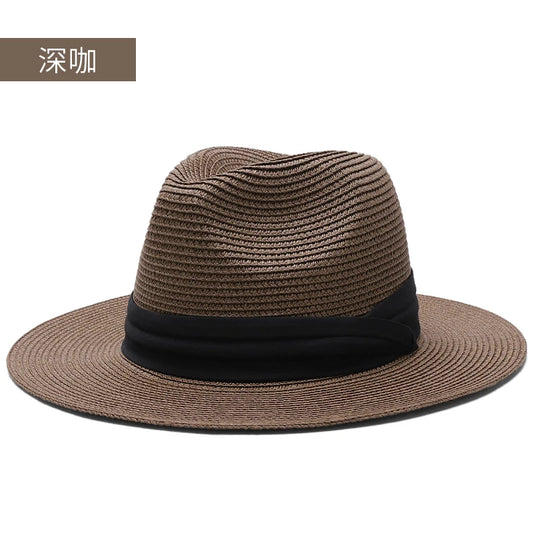 Men Big Size Fedora Male Summer Sun Cap Adult Panama Hat Big Size Straw Hats 55-57cm 58-60cm