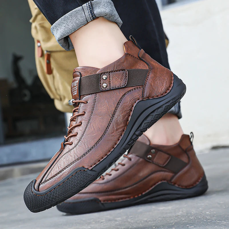 Handmade Leather Shoes Men Casual Sneakers Driving Shoe LeatherMen Shoes Hot Sale Moccasins Tooling Shoe Footwear