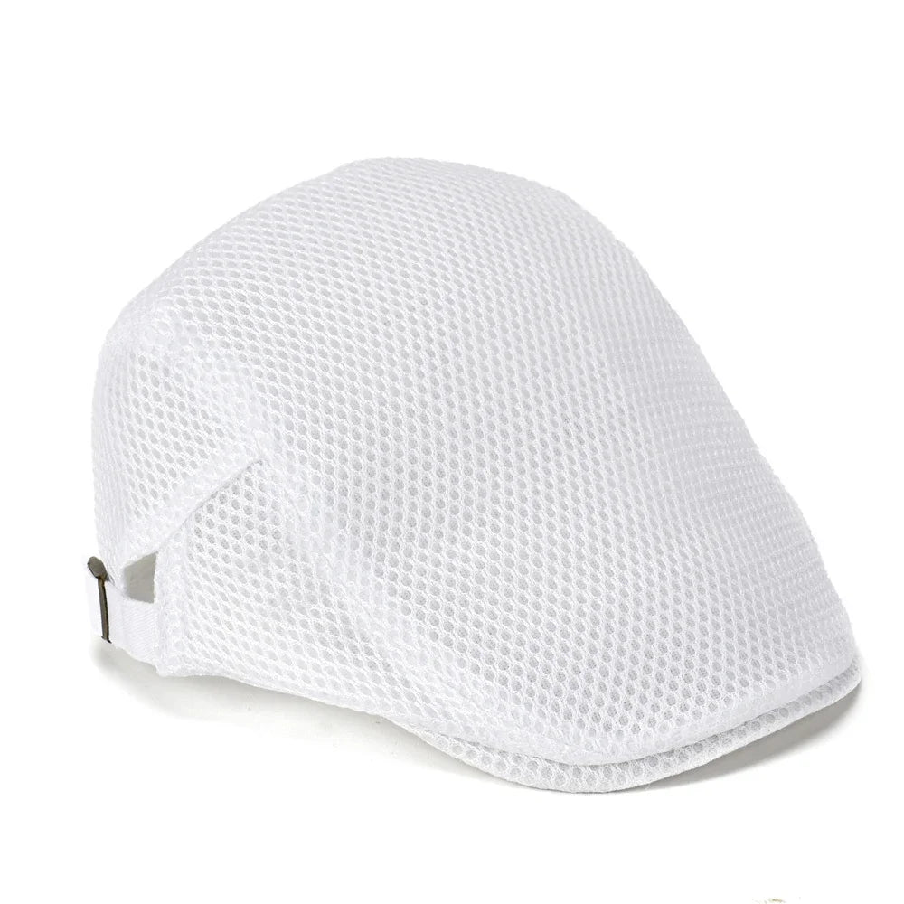 TOHUIYAN Breathable Mesh Newsboy Cap Men Boina Cabbie Cap Summer Autumn Streetwear Golf Hat Gorras Planas Flat Caps for Women