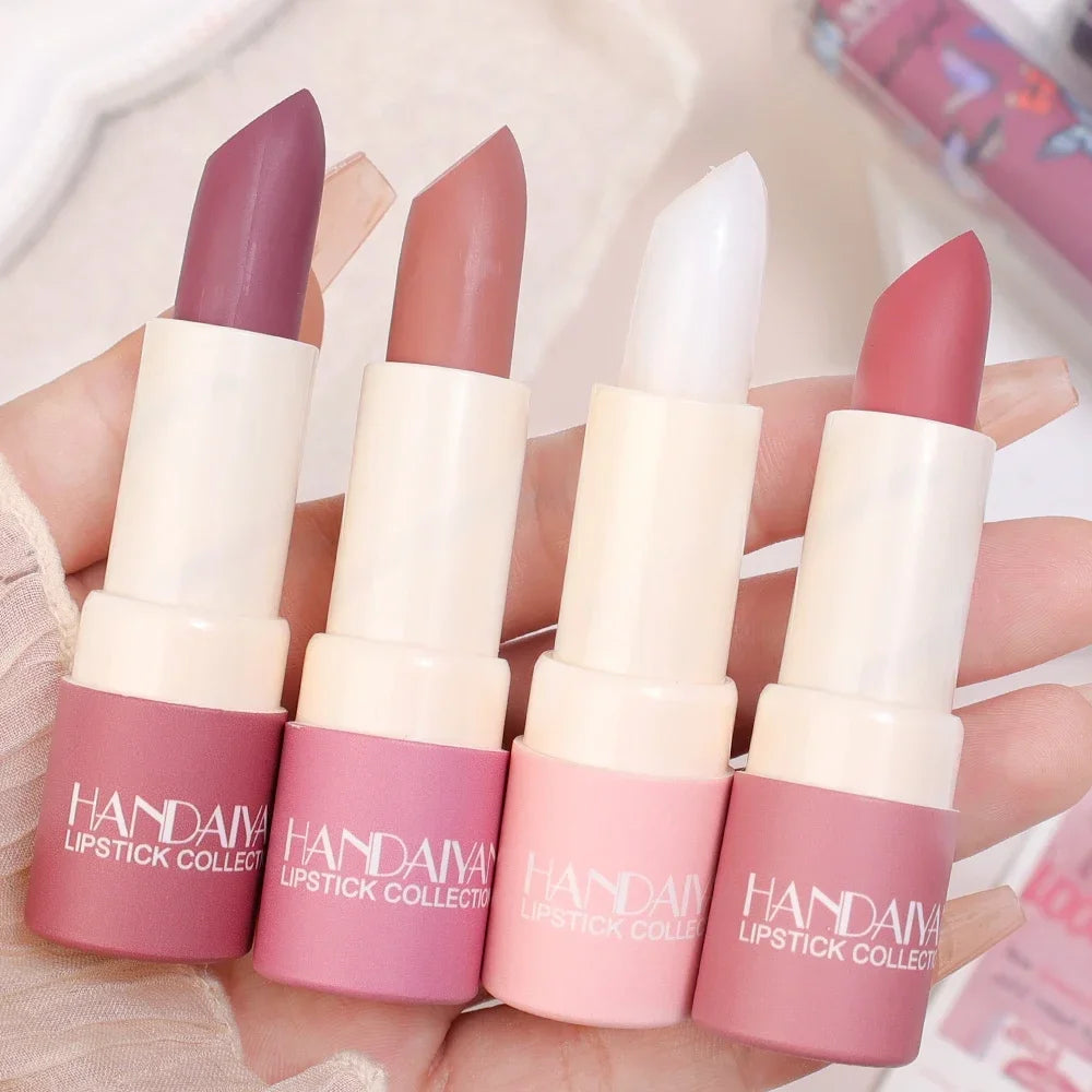 Nude Matte Velvet Lipstick 8 Colors Waterproof Long Lasting Not Fading Sexy Red Pink Lipsticks Non-Stick Cup Lip Makeup Cosmetic