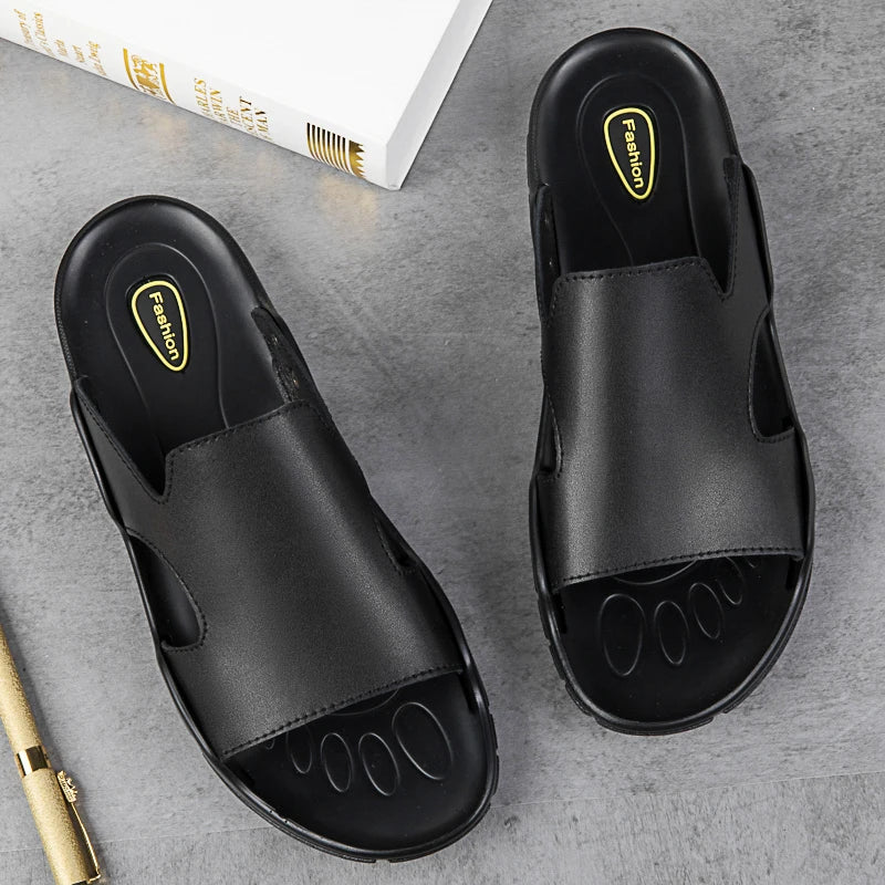 New 2024 Large Size 37-52 Men Cork Slippers Summer Casual Double Buckle Non-slip Clogs Slides Slip on Flip Flop Men Shoes Unisex