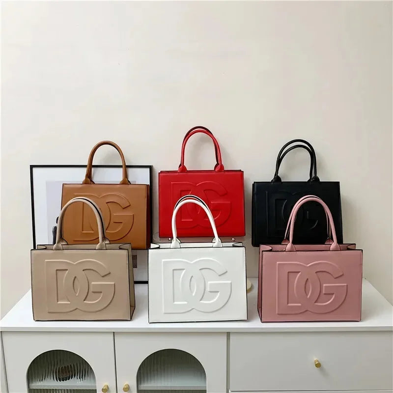 2023 new lettering embossed Tote bag large capacity crossbody bag portable