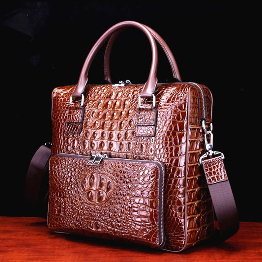 2022 New Genuine Leather Men's Single Shoulder Briefcase Handbag Business Messenger Office Document Bag High-end Free Shipping