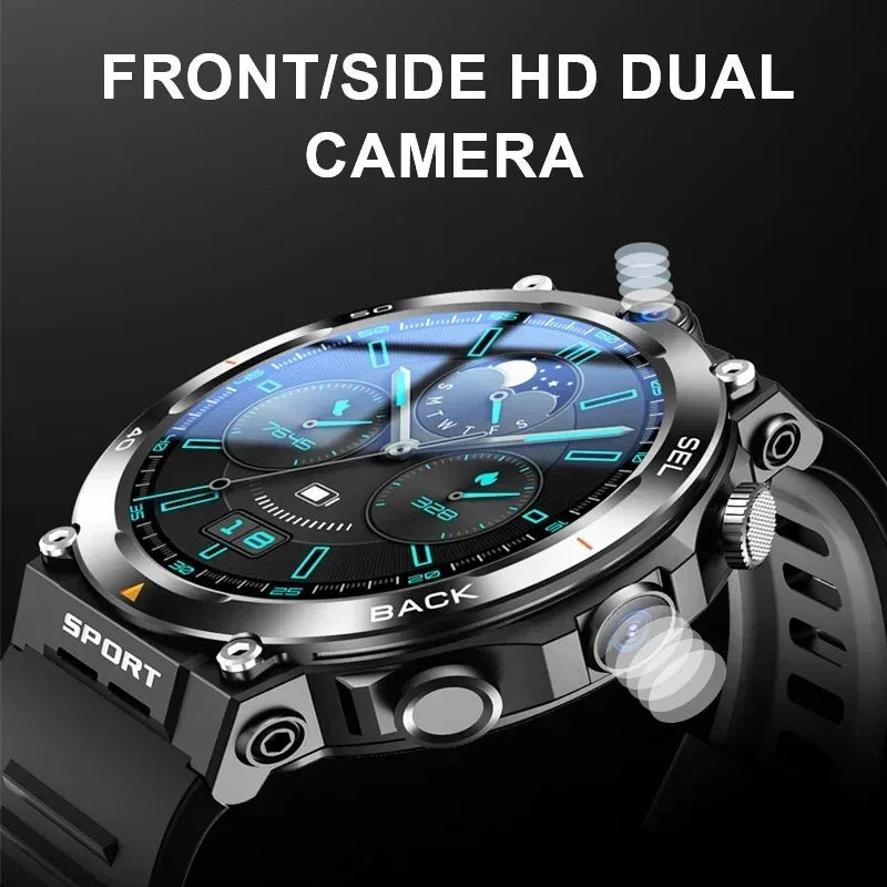 4G LTE Smartwatch For Men GPS HD Dual Camera SIM Talk NFC Heart Rate Health Monitoring Face Unlock Smart Watch For Android IOS