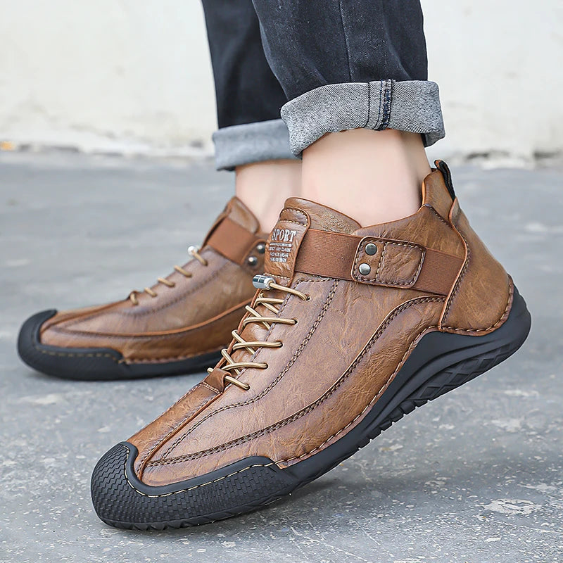 Handmade Leather Shoes Men Casual Sneakers Driving Shoe LeatherMen Shoes Hot Sale Moccasins Tooling Shoe Footwear