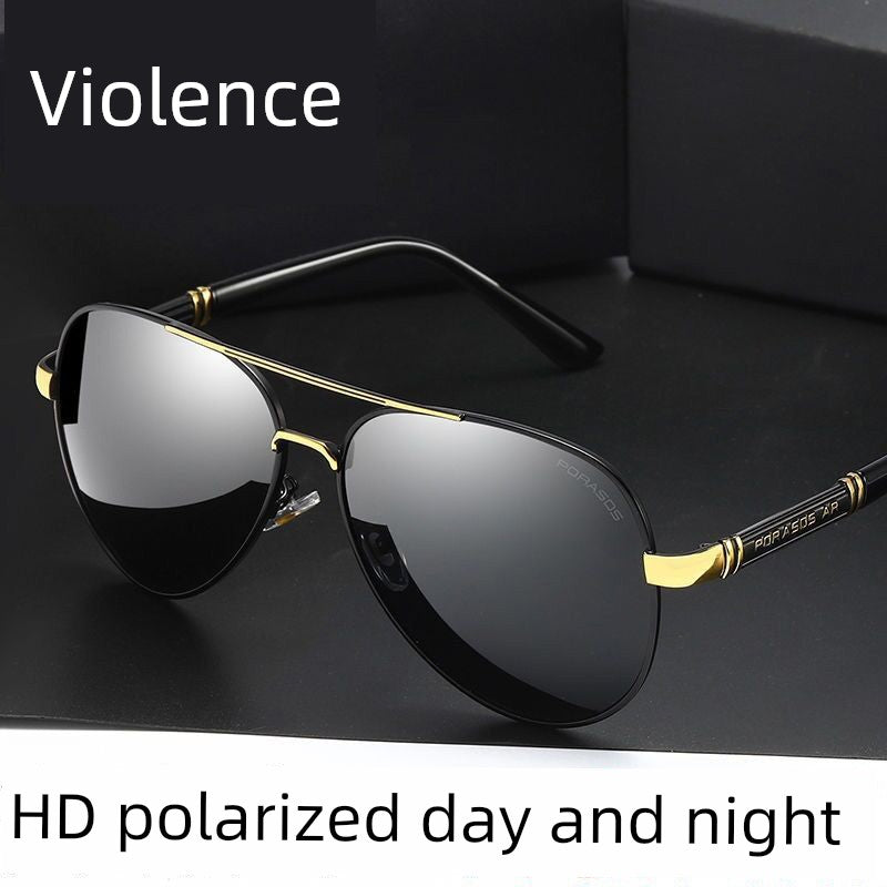 Day and Night Dual-Purpose Sunglasses Men's Drivers Glasses Polarized Sunglasses Men's Trendy Women's Night Vision Goggles Fishing Driving-Specific Glasses