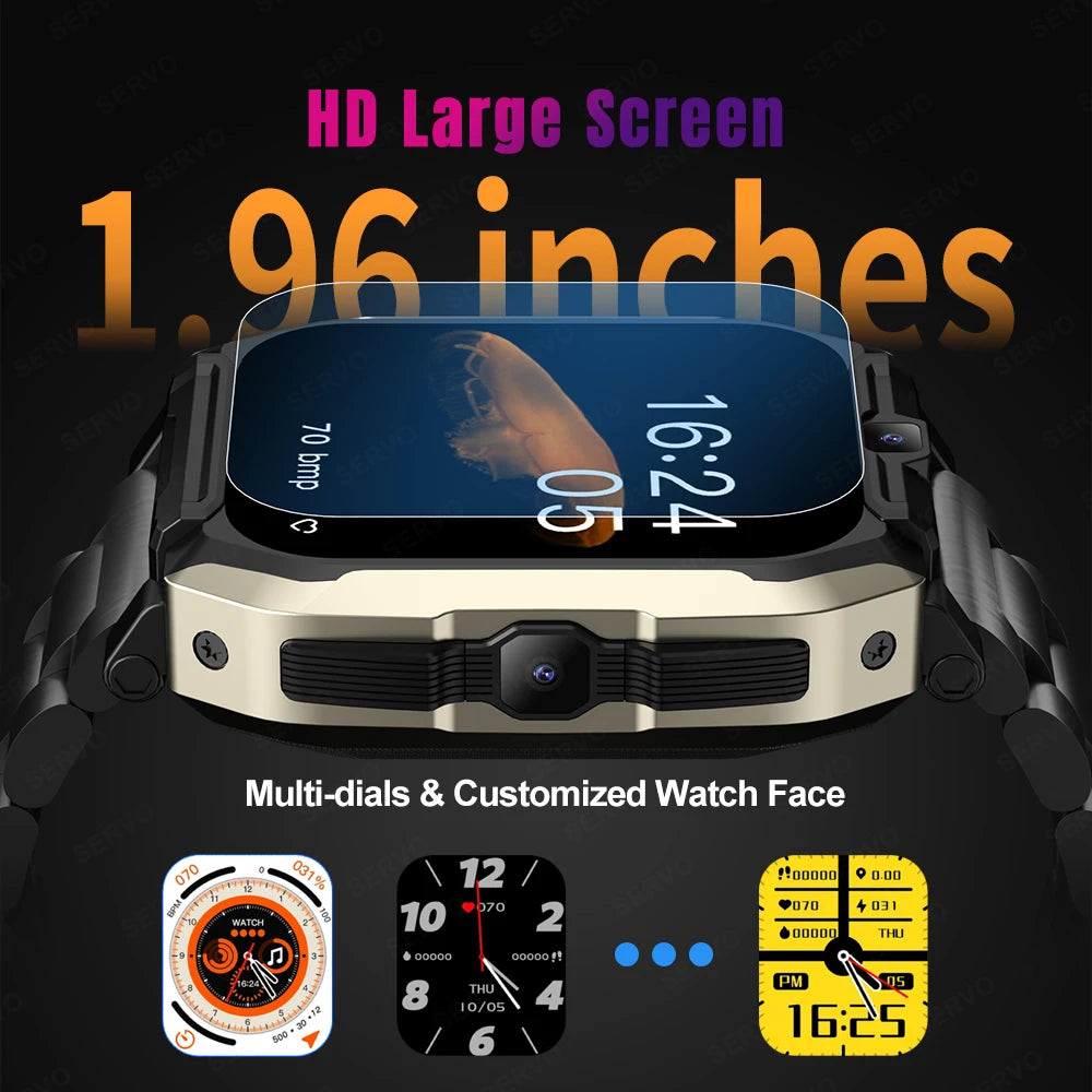 4G+128GB Smart Watch KOM8 SIM Card  Android HD Camera for Men Women Wifi GPS Google Play Store Call Music Face Recognition 2024