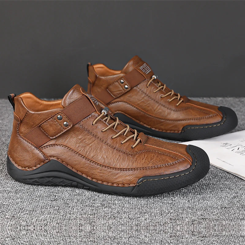 Handmade Leather Shoes Men Casual Sneakers Driving Shoe LeatherMen Shoes Hot Sale Moccasins Tooling Shoe Footwear