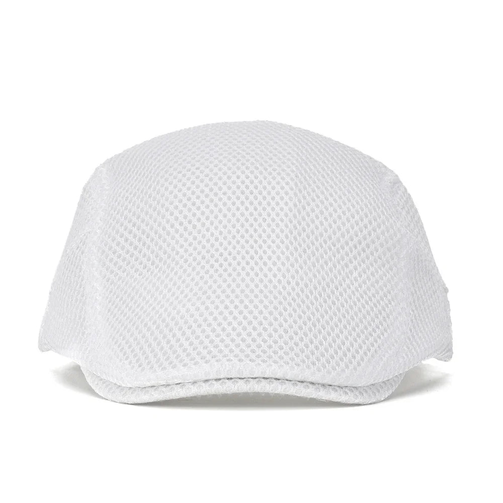 TOHUIYAN Breathable Mesh Newsboy Cap Men Boina Cabbie Cap Summer Autumn Streetwear Golf Hat Gorras Planas Flat Caps for Women