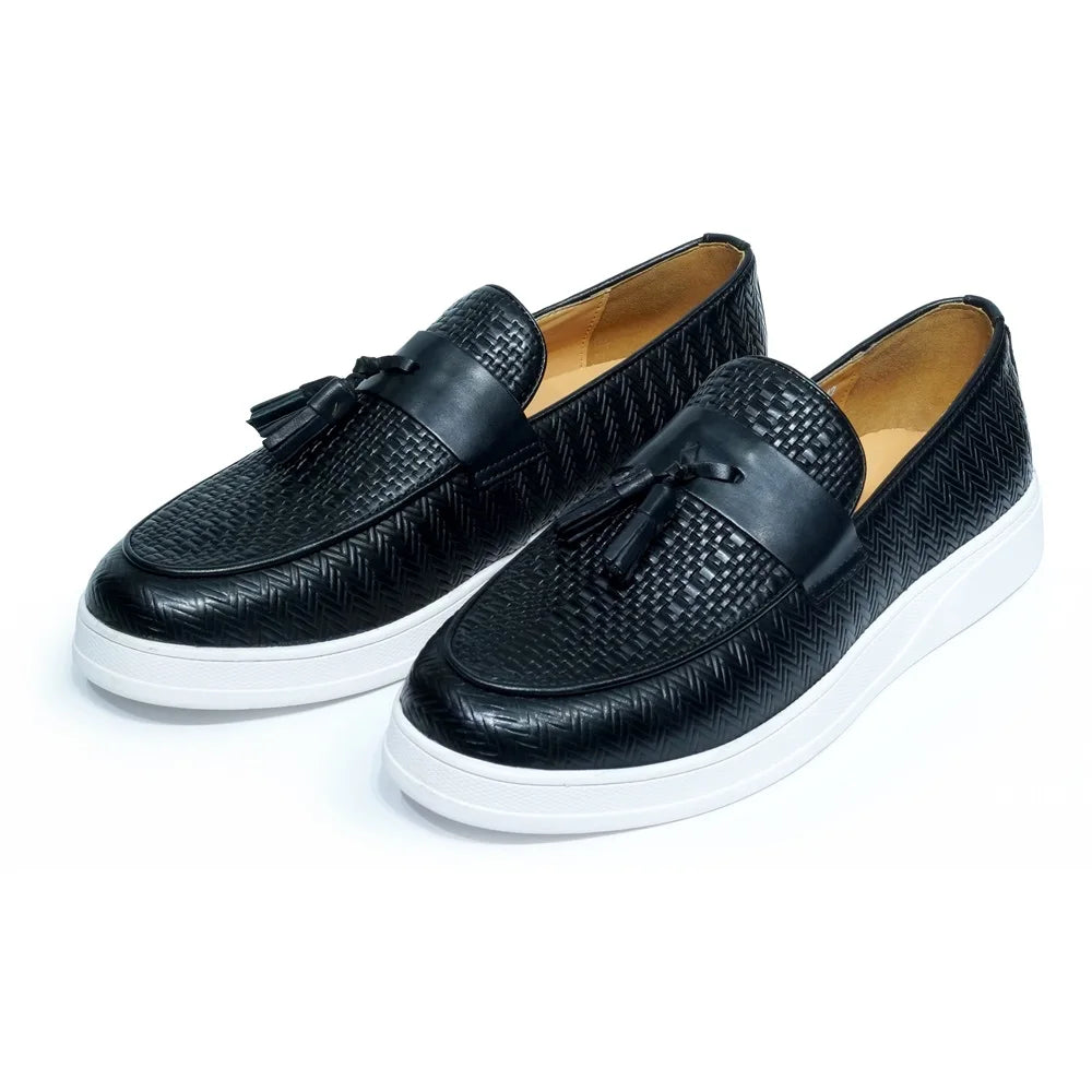 Soft Genuine Leather Mens Tassel Penny Loafer Shoes Brown Black Slip-on Business Office Casual Shoes for Men with Free Shipping