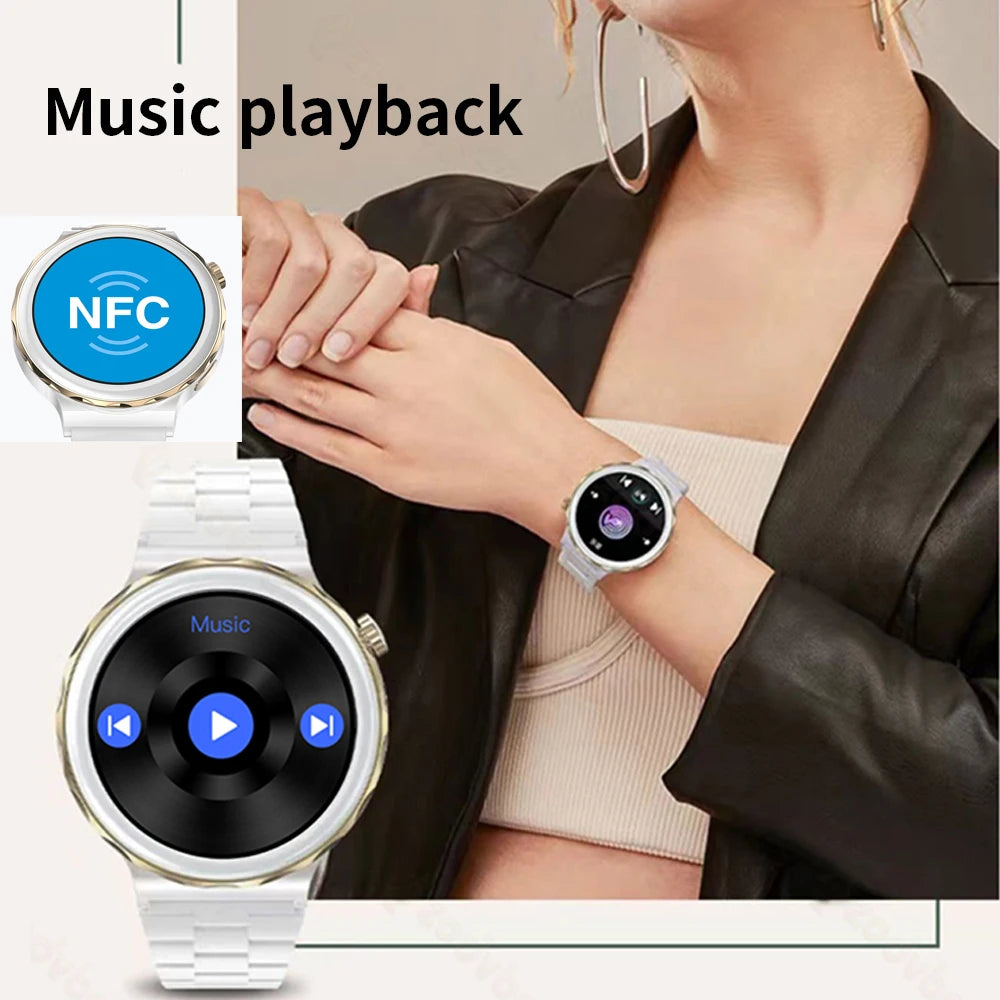 Bluetooth Call Smart Watch Women 1.32 inch 390*390 HD Screen Ladies Smartwatch Heart Rate Blood Pressure Monitor Women's Watches