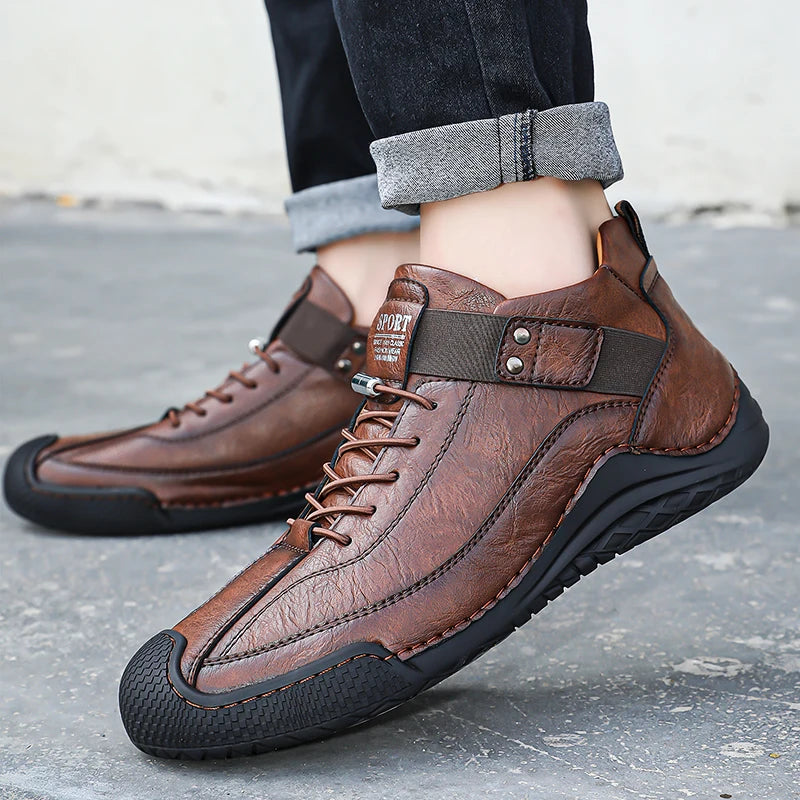 Handmade Leather Shoes Men Casual Sneakers Driving Shoe LeatherMen Shoes Hot Sale Moccasins Tooling Shoe Footwear