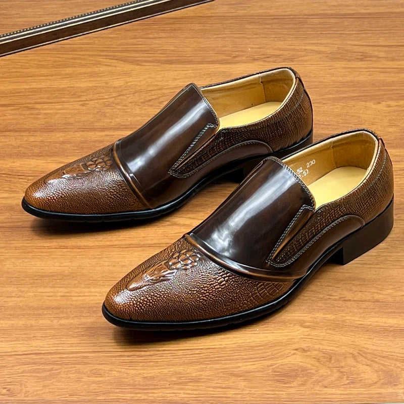 Sipriks 2023 Spring New Fashion Men's Shoes Genuine Leather Loafers Brown Blue Black Casual Shoes Rubber Sole In Stock