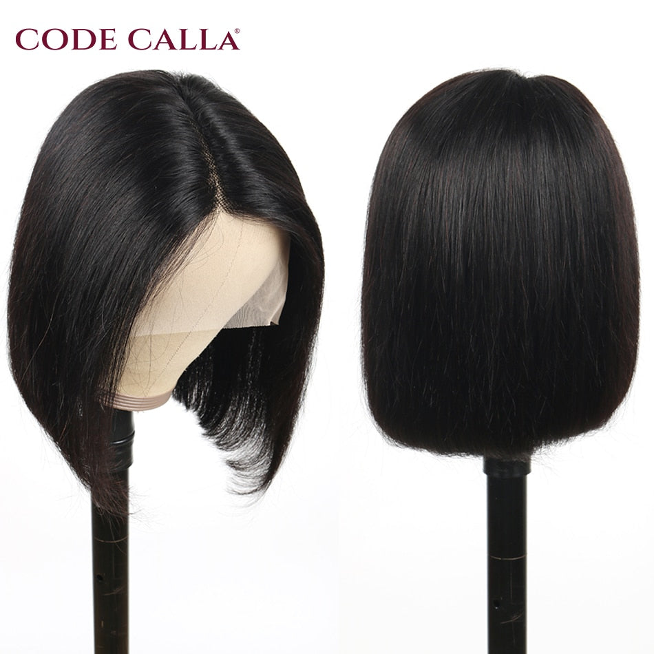 Lolita Bob Wig Lace Front Human Hair Wigs Brazilian Short Bob Wig PrePlucked Natural Color Best Human Hair T Part Lace Wigs 180%