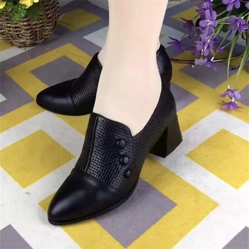 Cresfimix Botas Femininas Women Cute Sweet High Quality Square Heel Short Ankle Boots Lady Casual Street Winter Heel Shoes A790B