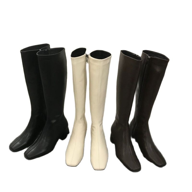 Cheapest Women's Boots Square Toe Chunky Heel  Knee-high Boots